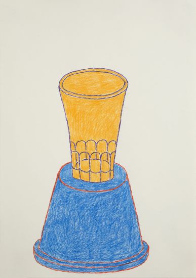 Costruzioni - Nathalie Du Pasquier, Untitled, 2010, matite colorate su carta, cm 21x30