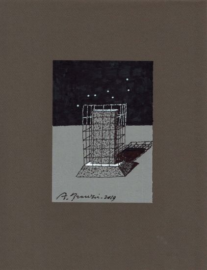 Archetipi - Andrea Branzi, Sketch n. 1, 2019, pennarello su carta, cm 32,5 x 25 