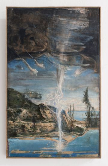 Agostino Arrivabene - Studio per una Discesa, olio su tavola, 40x30 cm. Disponibile